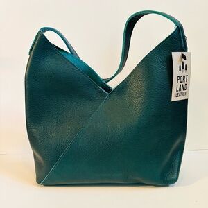 Portland Leather Naomi Large Sea Glass green handbag